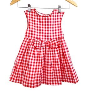 KOALAKIDS Gingham Red and White Dress 24M